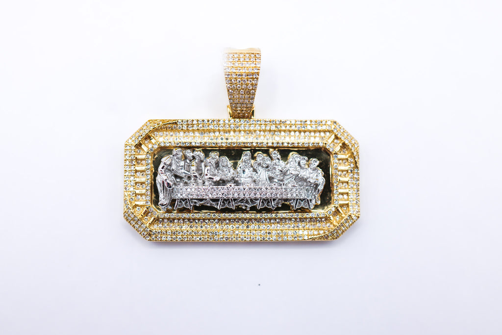 10K 1.52-1.55CT D-PENDANT MEN RDS "LAST SUPPER"