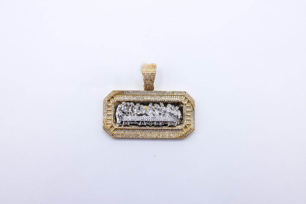 10K 1.52-1.55CT D-PENDANT MEN RDS "LAST SUPPER"