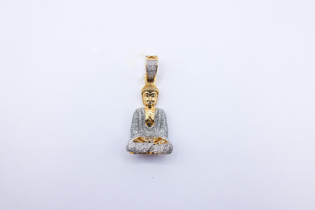 10K 1.03-1.11CT D-PENDANT MEN MP RDS "BUDDHA"