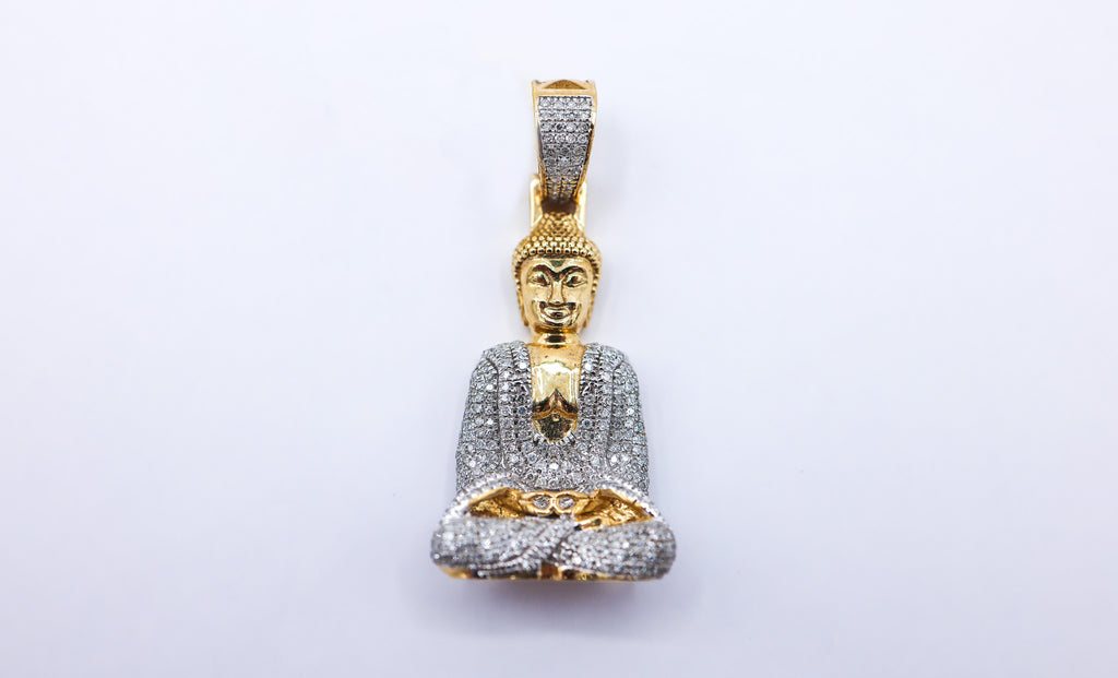 10K 1.03-1.11CT D-PENDANT MEN MP RDS "BUDDHA"