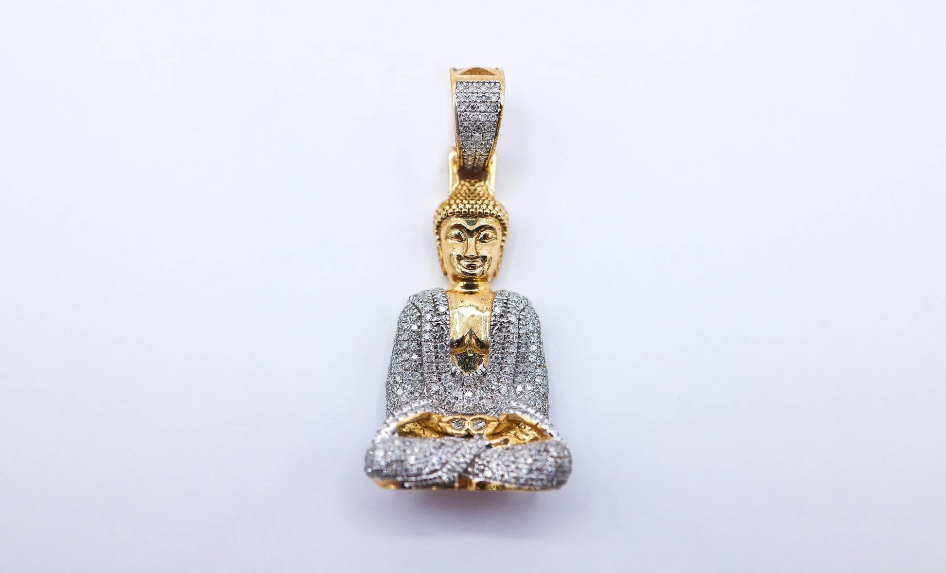 10K 1.03-1.11CT D-PENDANT MEN MP RDS "BUDDHA"