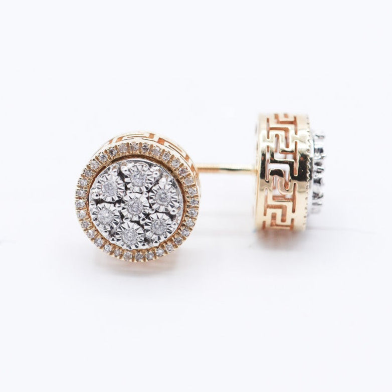 10K 0.16CT D-EARRING RDS MICRO PRONG FANUC 'TOP'