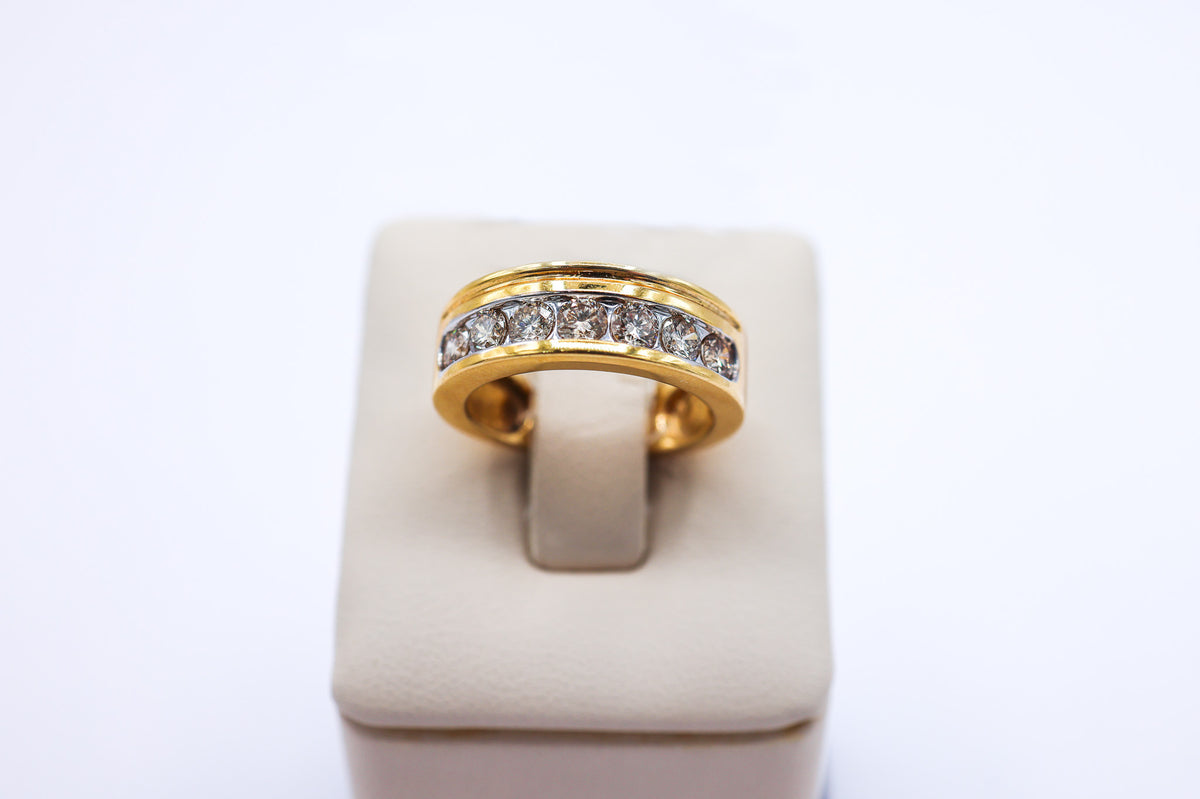 10K Yellow Gold 1.04 CTW Multi-Diamond Band
