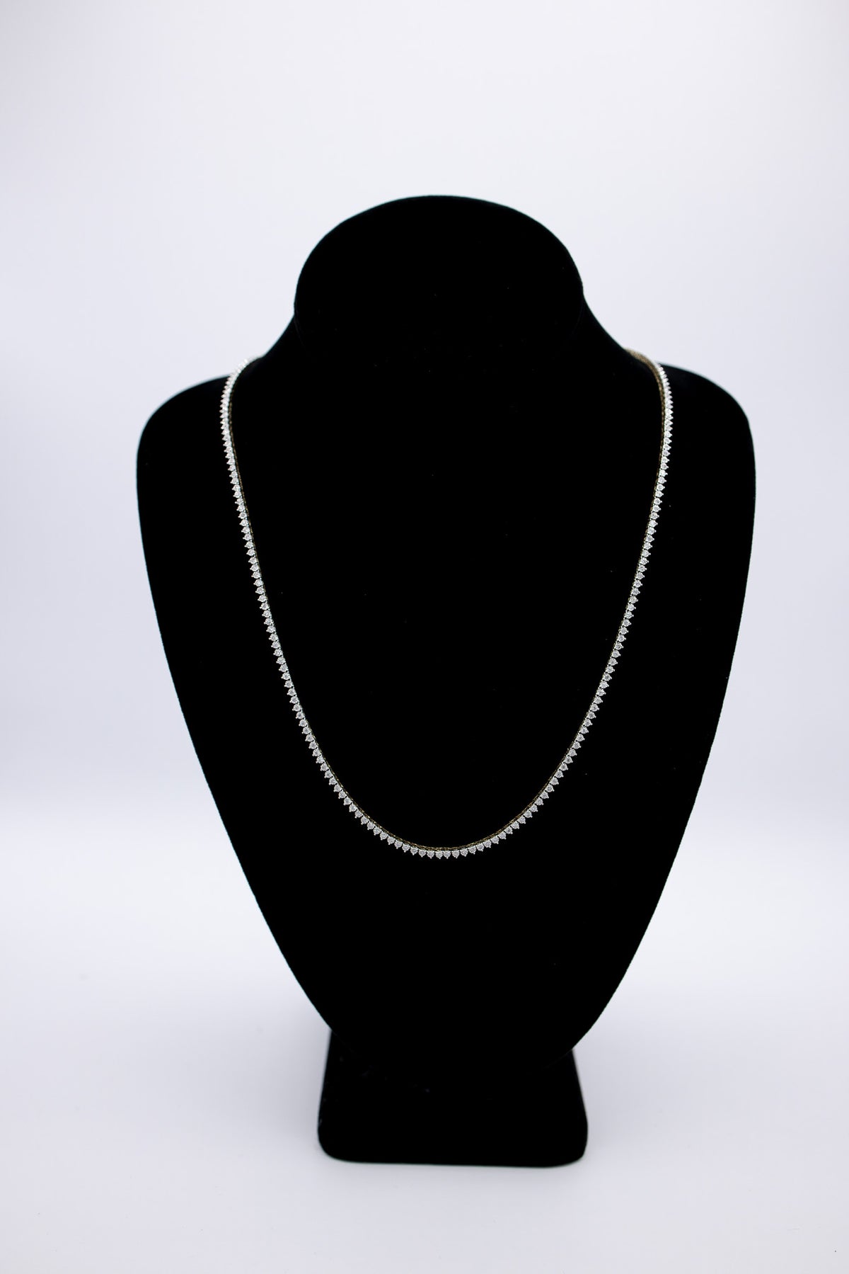 10K 2.08-2.18CT D-NECKLACE MEN RDS FANUC 3 PRONG SIZE 22" P1 2.54-2.60 MM