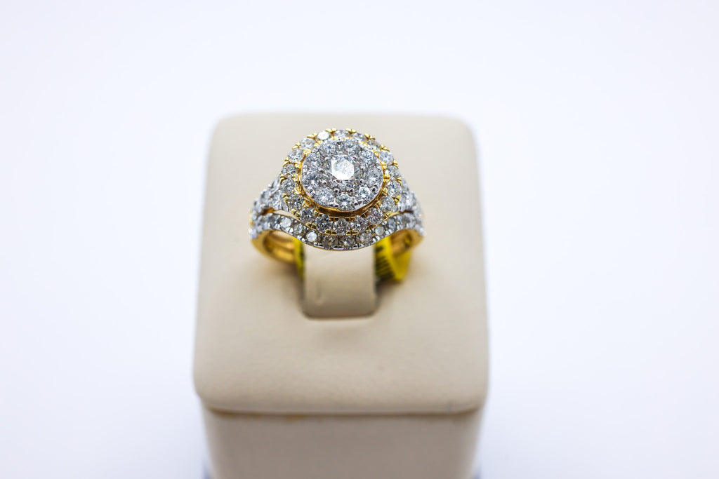 10K Yellow Gold 1.88 CTW Round Diamond Bridal Set