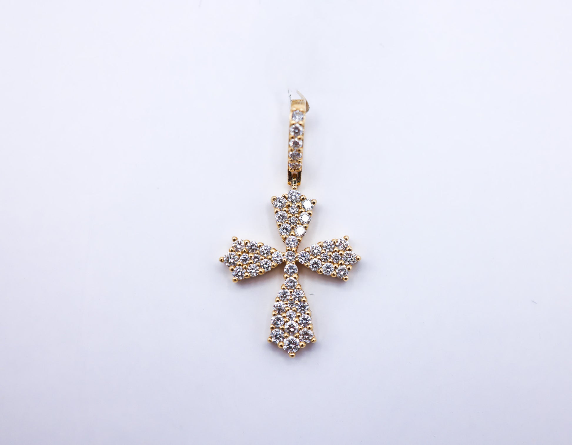 Cross Charm 14K Gold 1CTW