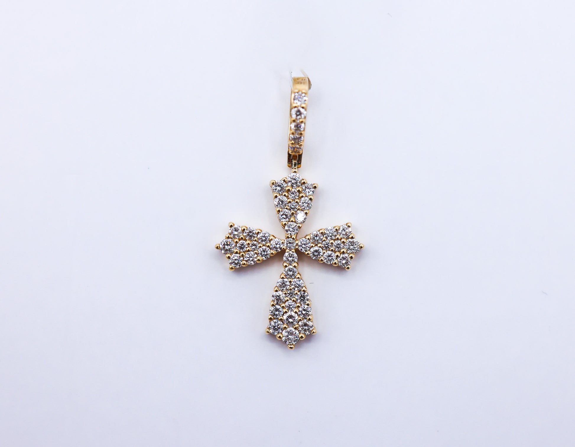 Cross Charm 14K Gold 1CTW