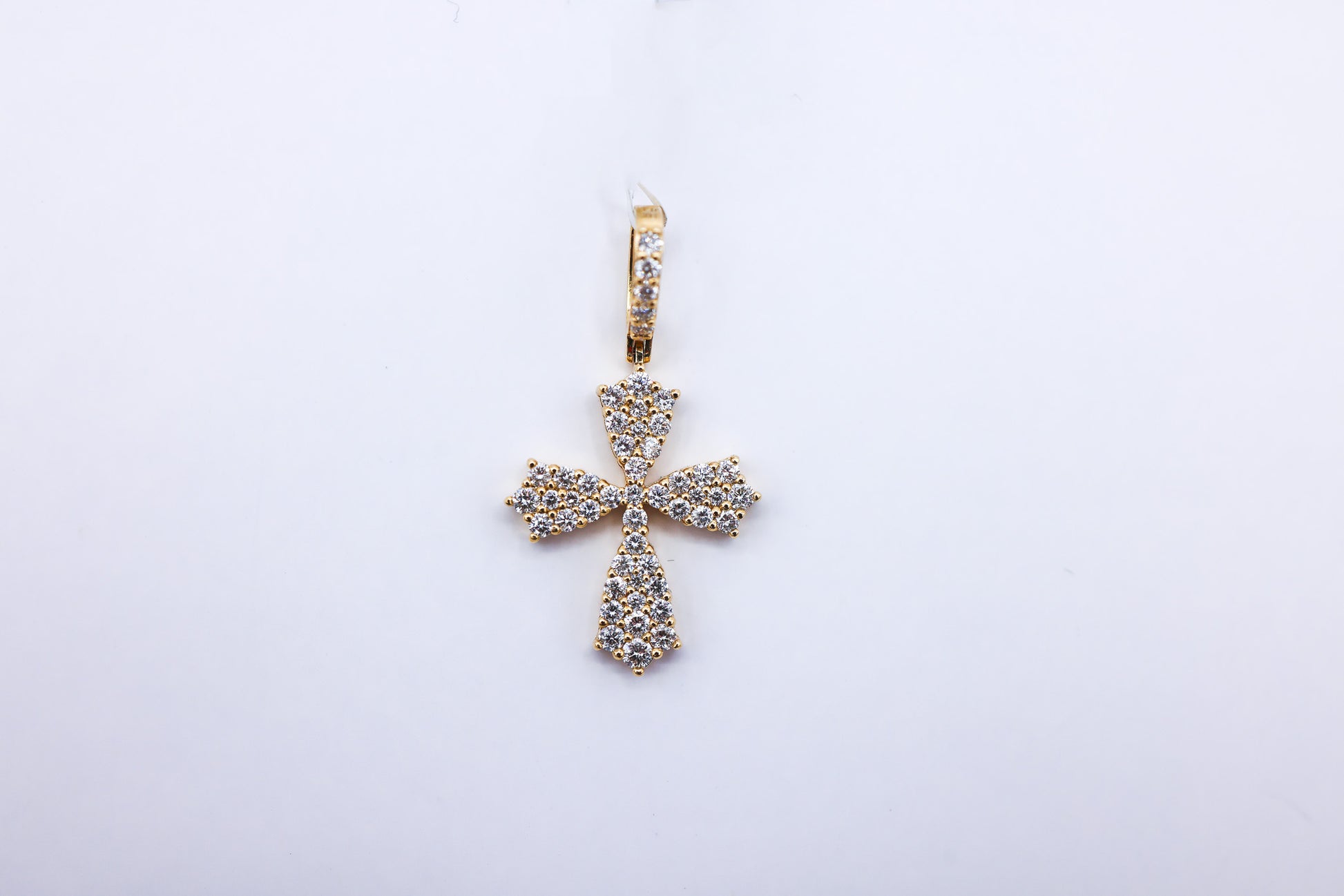 Cross Charm 14K Gold 1CTW