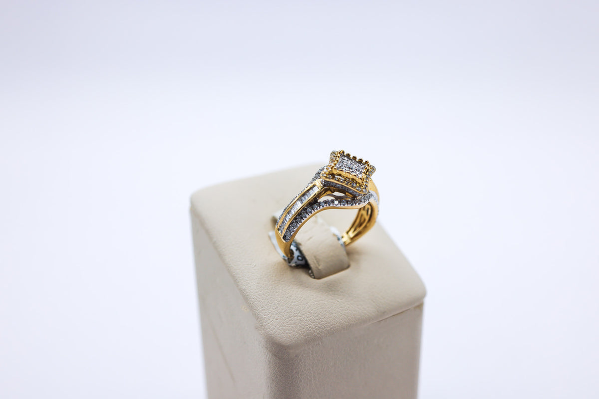 10K Gold 0.72 CTW Sparkle Diamond Ladies Ring