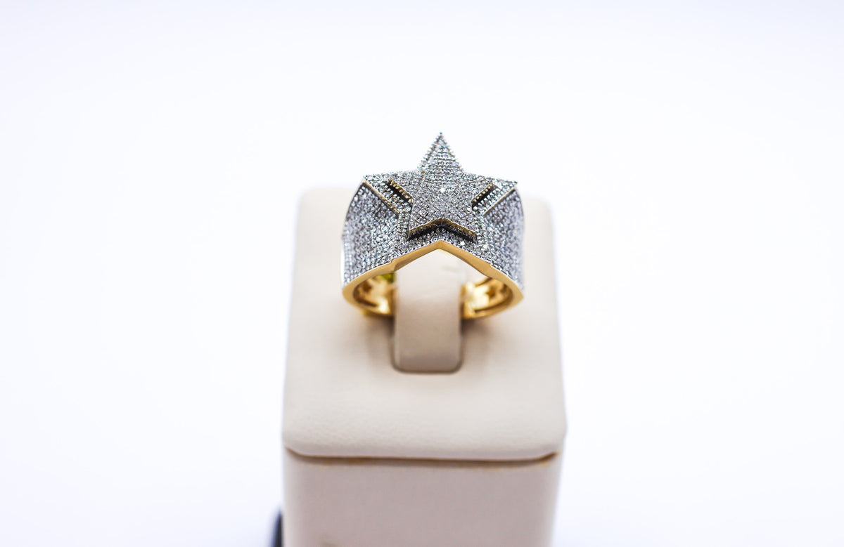 10K 0.74-0.82CTW Super Star Diamond Ring