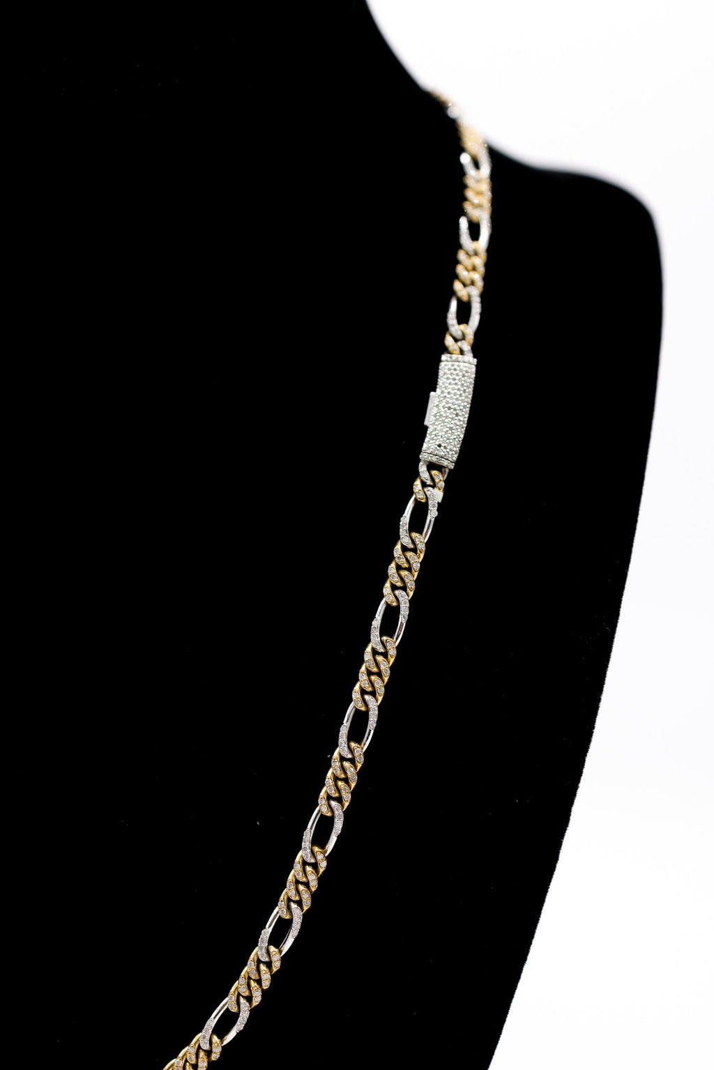 Figaro Chain 10K Gold 4.79 CTW 5mm