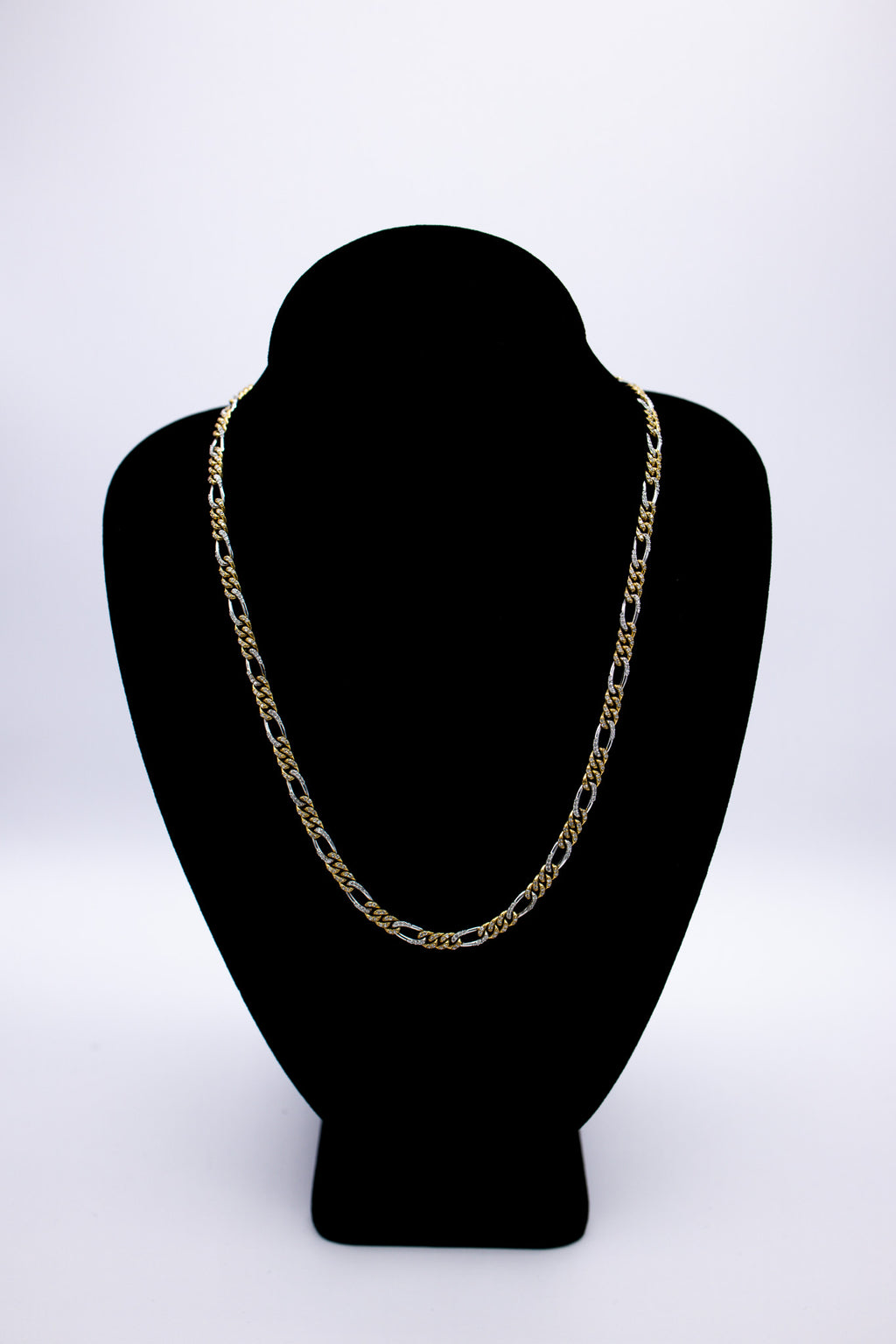 Figaro Chain 10K Gold 4.79 CTW 5mm