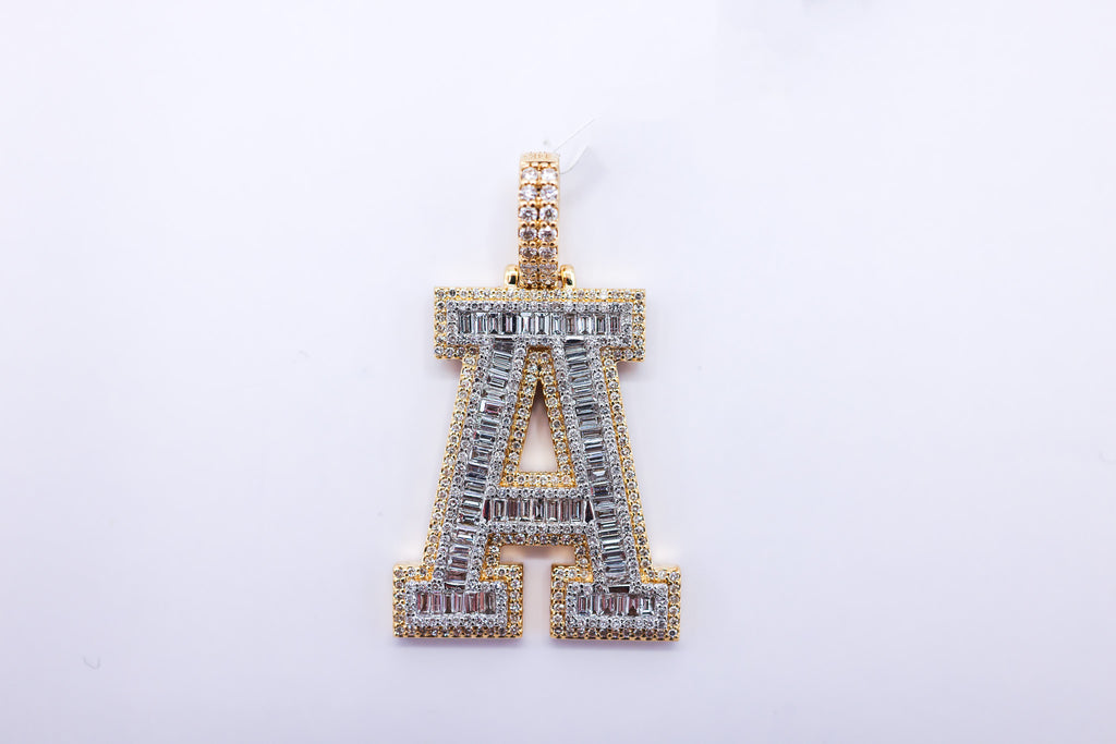 Letter A 14K Gold 1.96 CTW