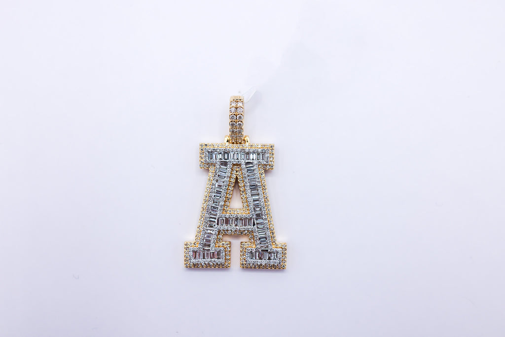 Letter A 14K Gold 1.96 CTW