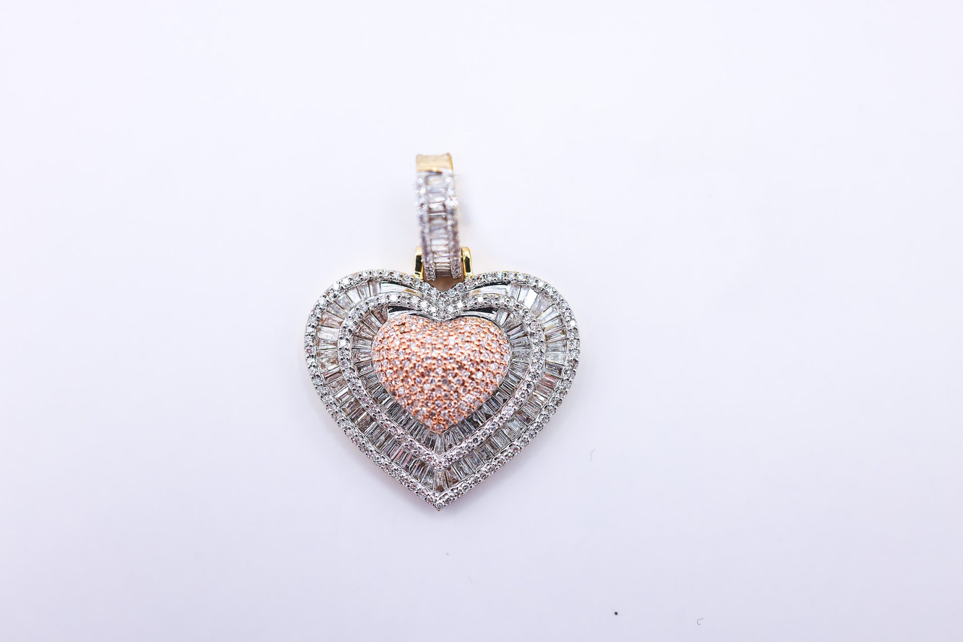 10K 1.45-1.52CT D-PENDANT TPR/RDS "HEART" PRONG SETTING