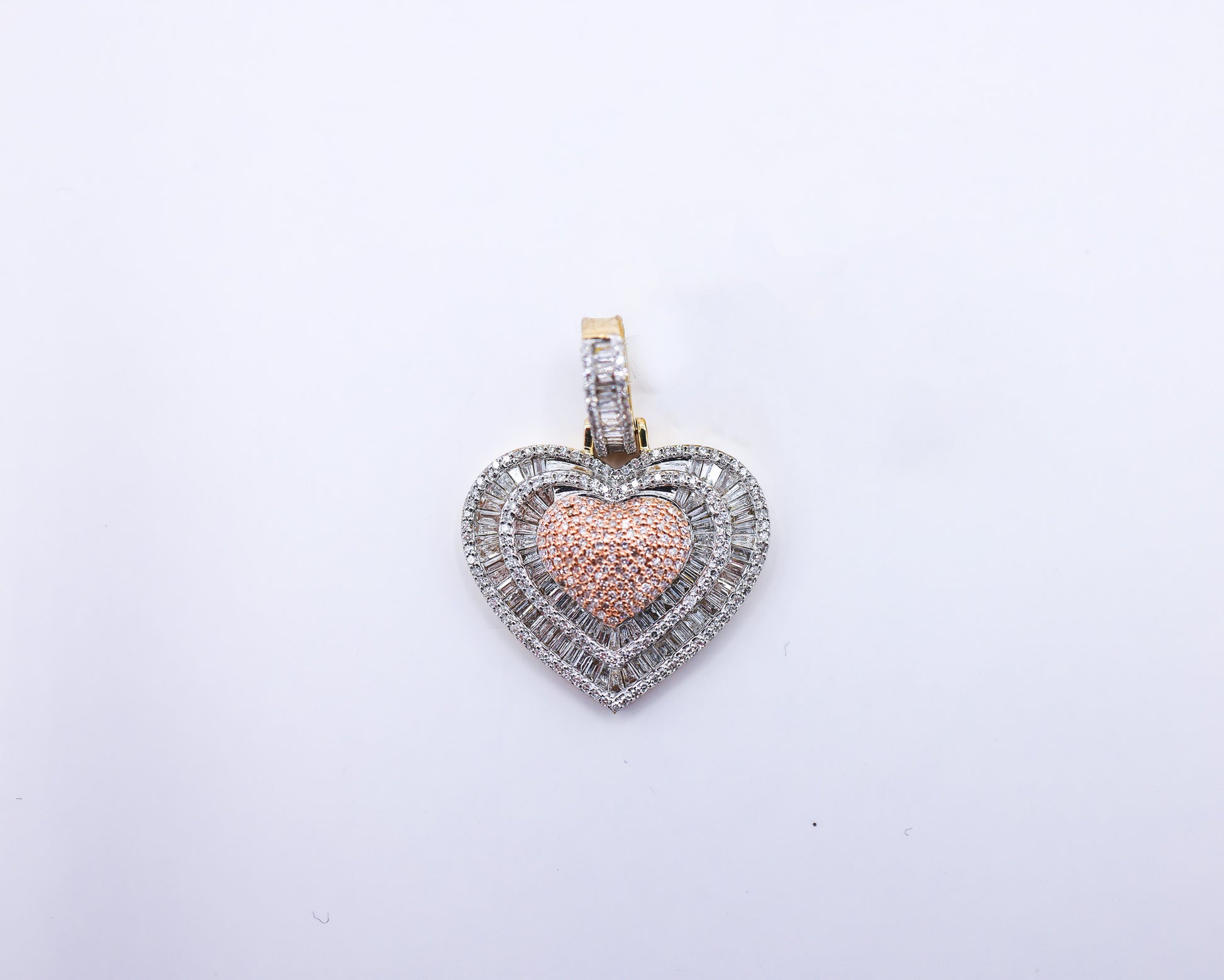 10K 1.45-1.52CT D-PENDANT TPR/RDS "HEART" PRONG SETTING