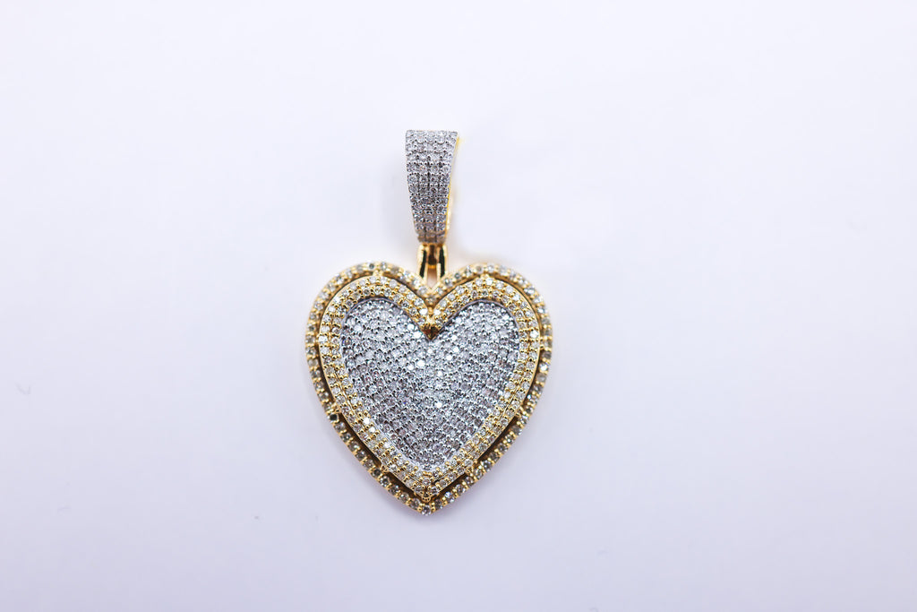 10K 1.28-1.43CT D-PENDANT RDS "HEART" MICRO PRONG