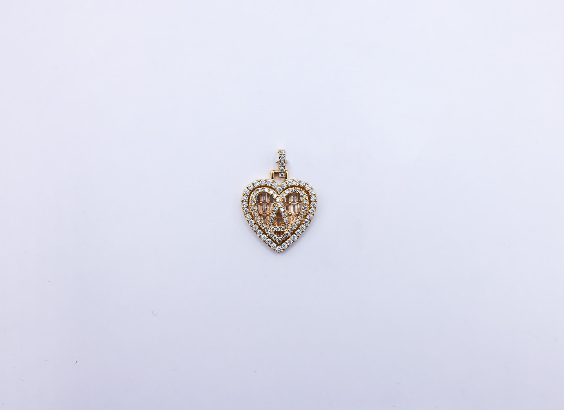 Heart Charm 10K gold 1 CTW