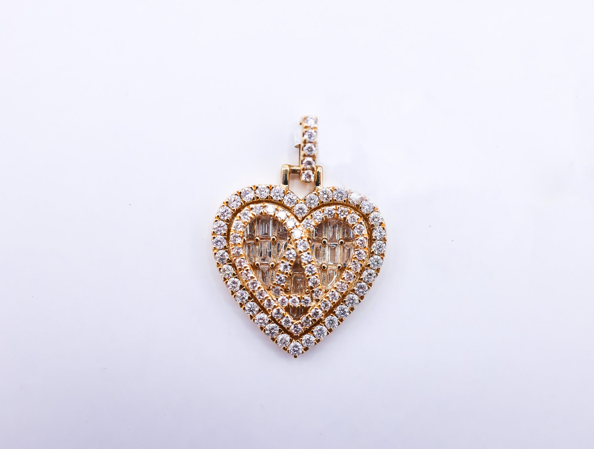 Heart Charm 10K gold 1 CTW