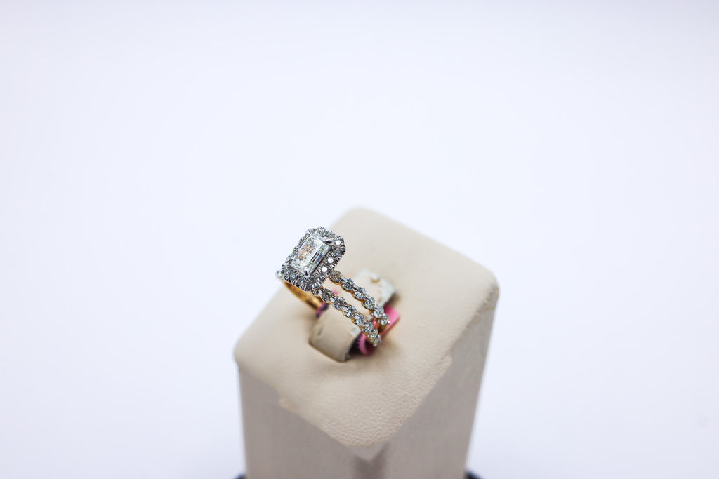 14K Gold 2.02 CTW Square Solitaire Certified Diamond Ring