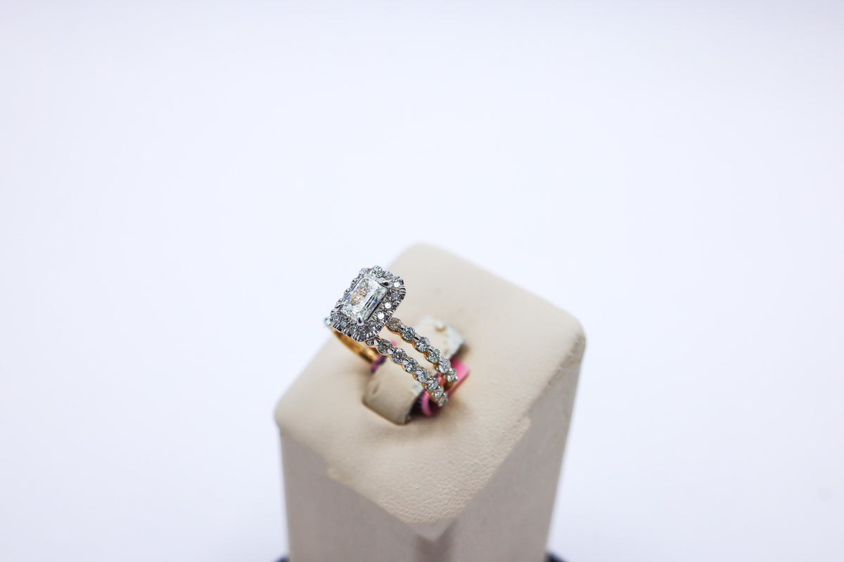 14K Gold 2.02 CTW Square Solitaire Certified Diamond Ring