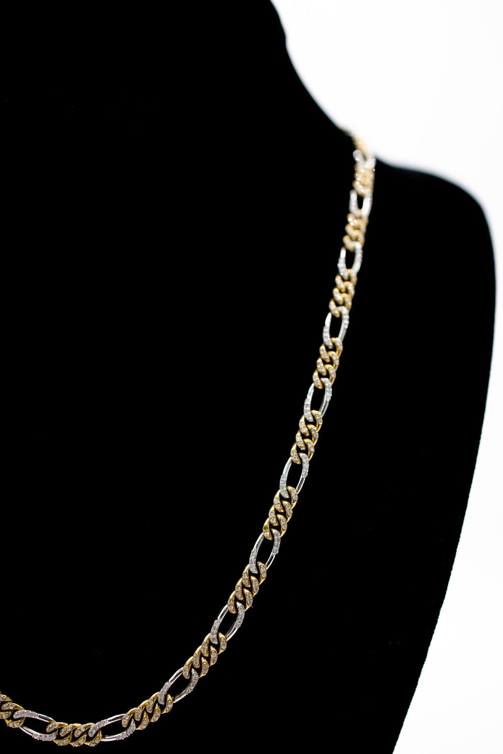 Figaro Chain 10K Gold 4.79 CTW 5mm