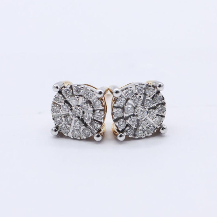 10K 0.15-0.16CT D-Earring Rhodium RDS