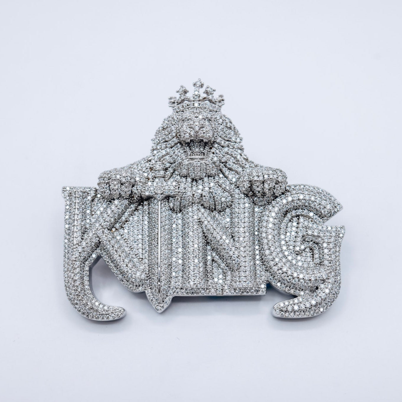 Lion King Charm 925 Silver 9.8CTW