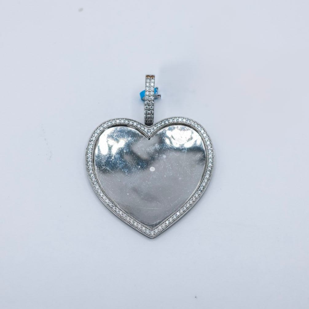 Heart Memory Charm 925 Silver 1.43 CTW