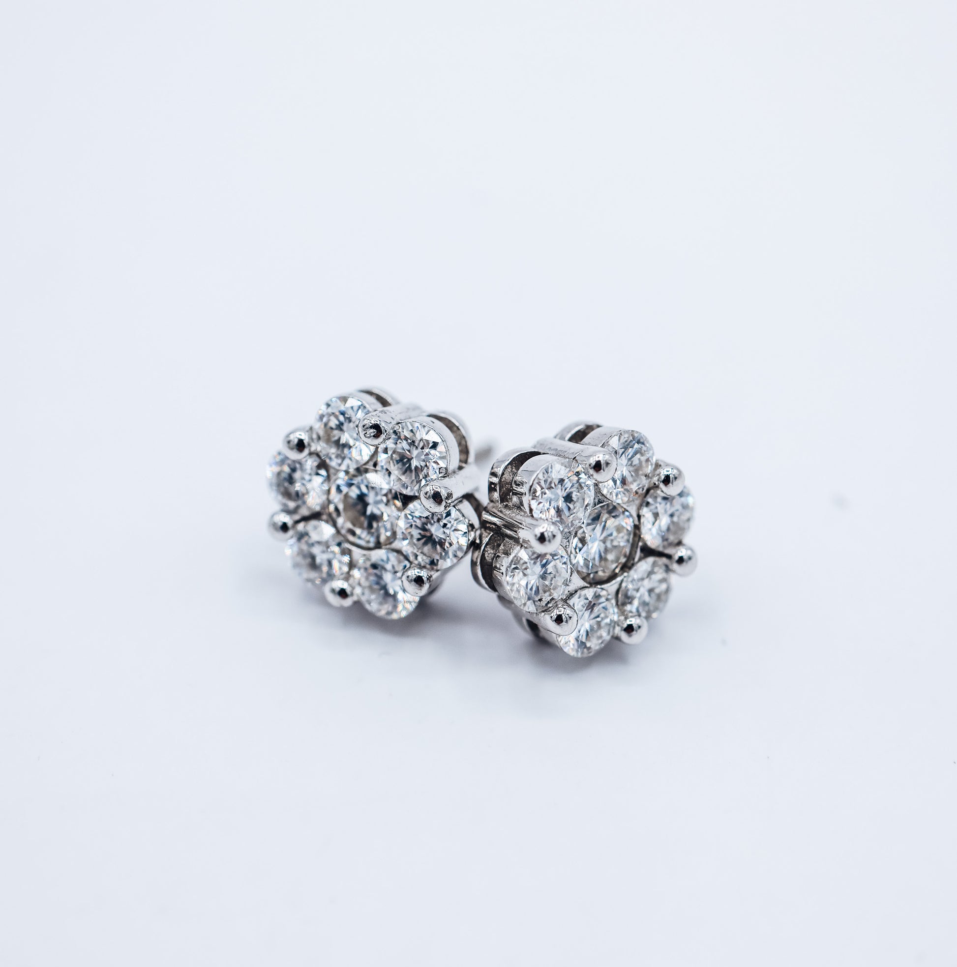 Big Flower 0.26 CTW Moissanite Earrings