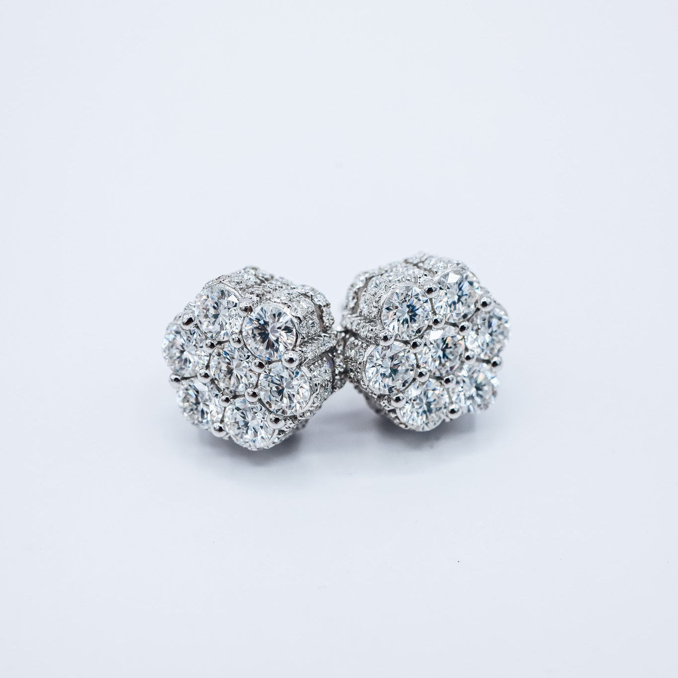3D Flower 8.51 CTW Moissanite Earrings