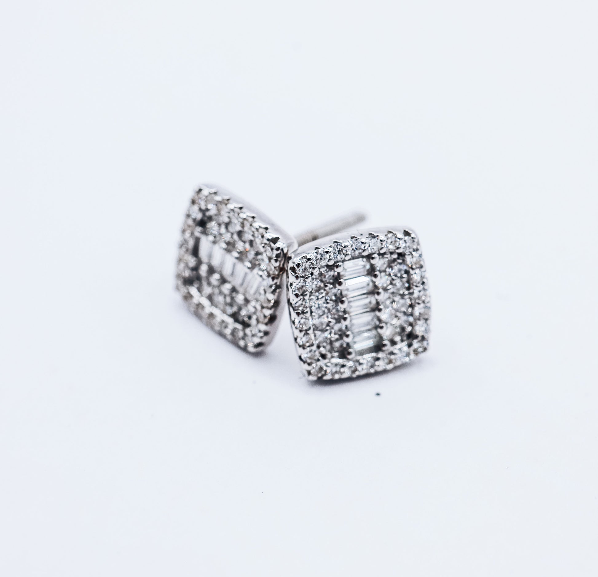 Flat Square 0.61 CTW Moissanite Earrings