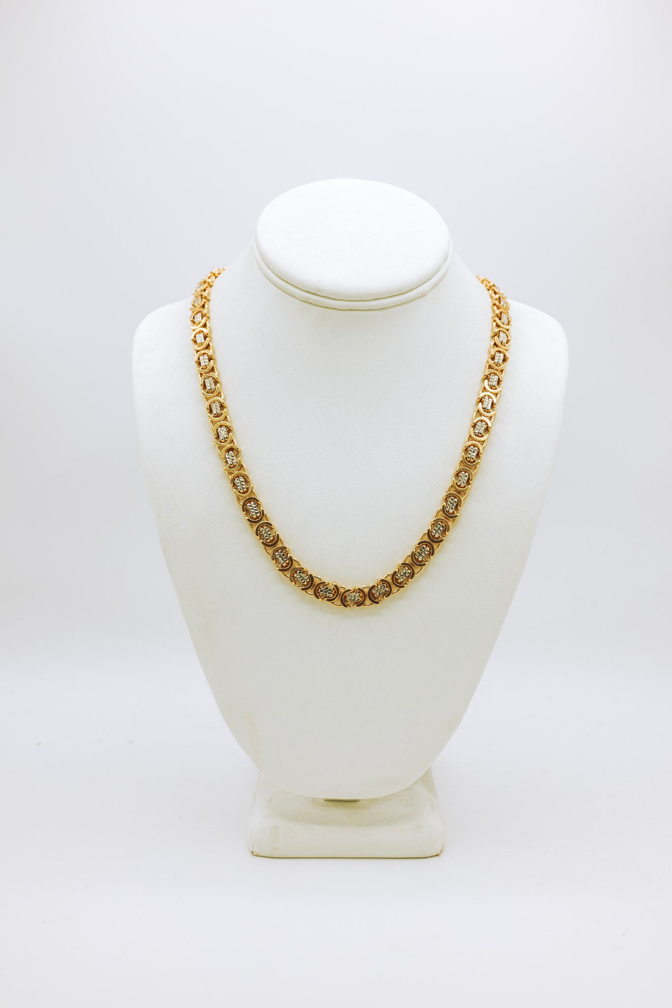 Flat Byzantine 10K Gold 22 inch 92G