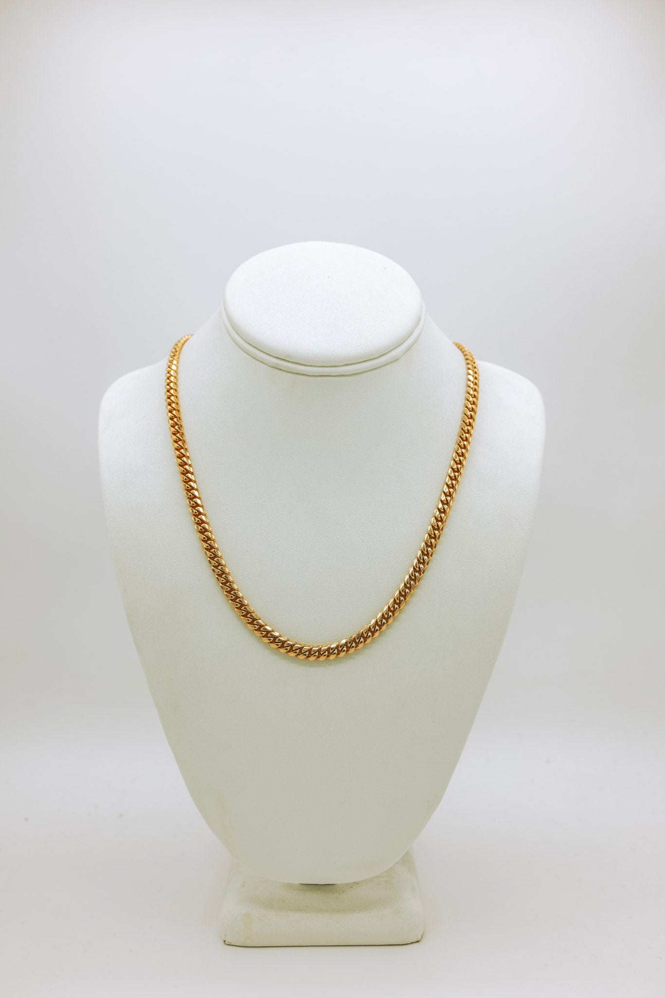 14K Miami Cuban 24 Inches Gold Chain