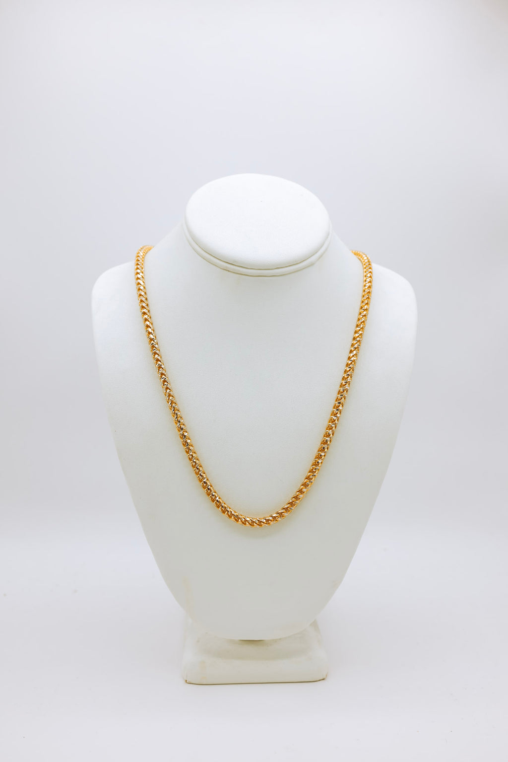 10K New Style Franko 26 Inches with Diamond Cuts Gold Chain