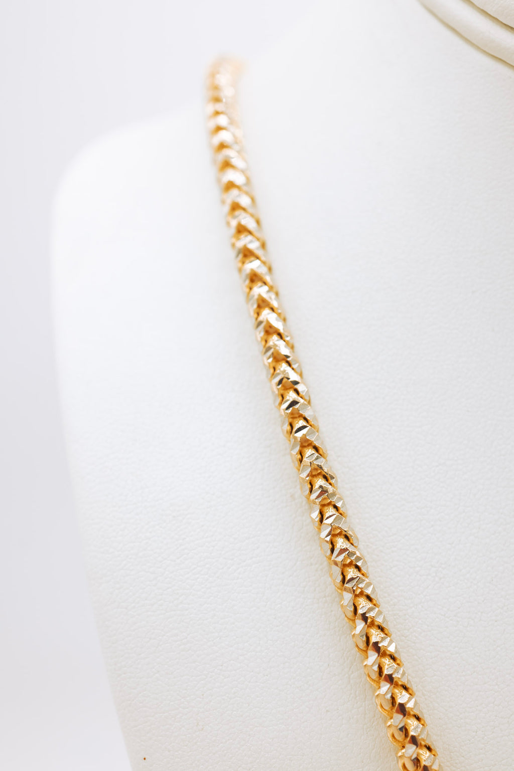 10K New Style Franko 26 Inches with Diamond Cuts Gold Chain