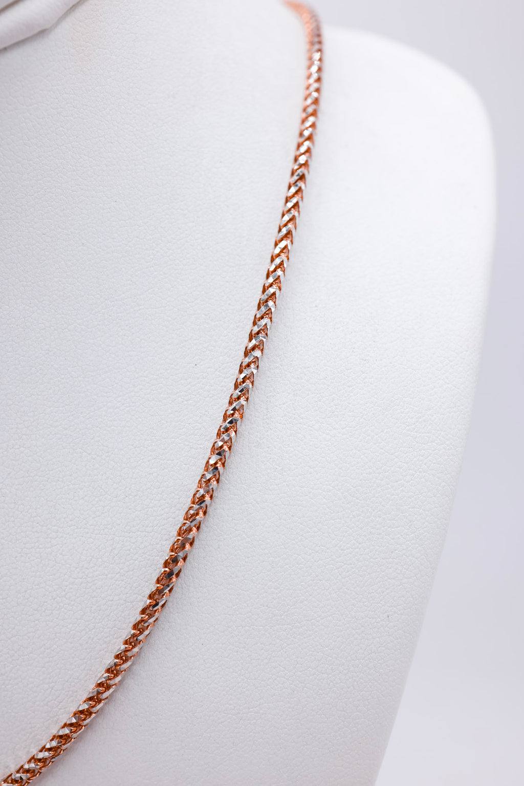 Rose Gold Franko with Diamond Cut 24 Inches Chain