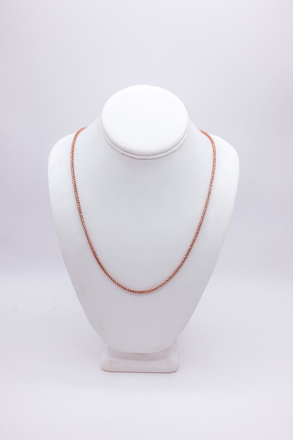 Rose Gold Franko Diamond Cut 22 Inch Gold Chain