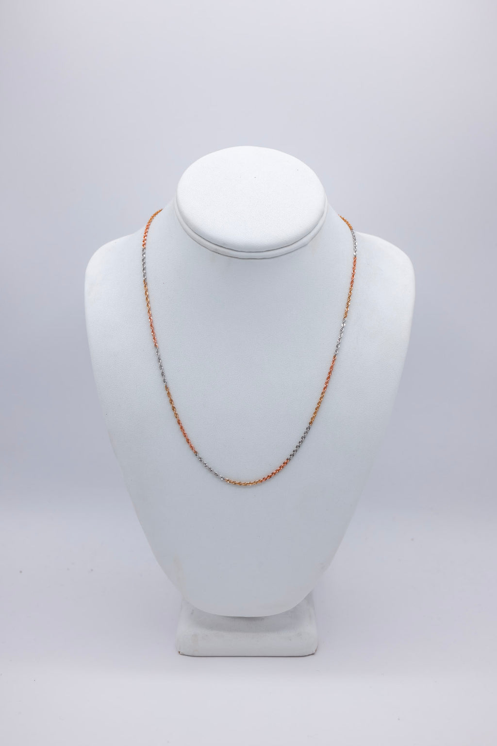 10K Tri-Gold 20 Inches Rope Chain