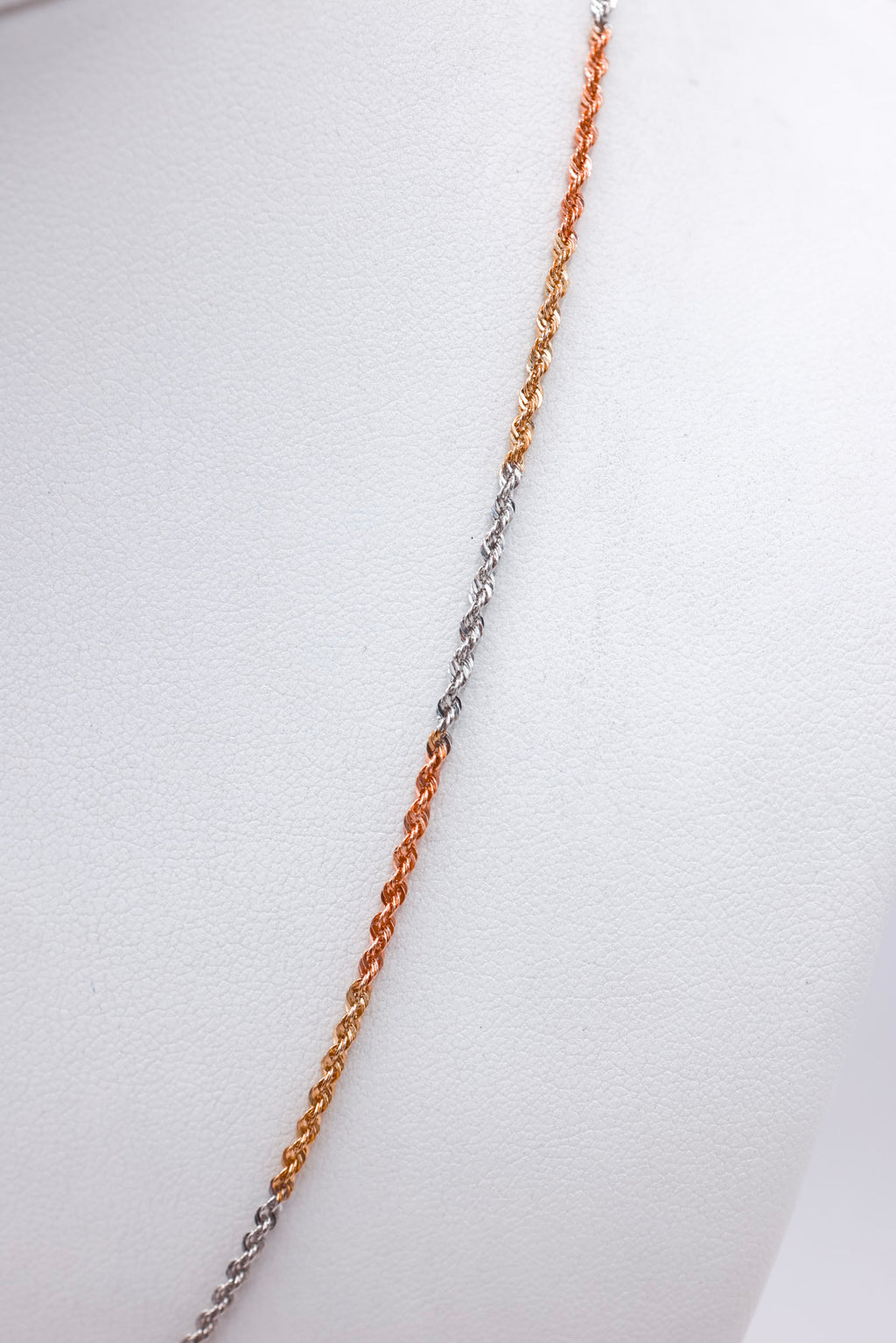 10K Tri-Gold 20 Inches Rope Chain