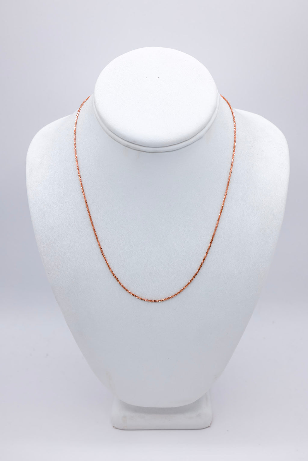 10K Rose Gold Moon Cut Rope Chain 24 Inches