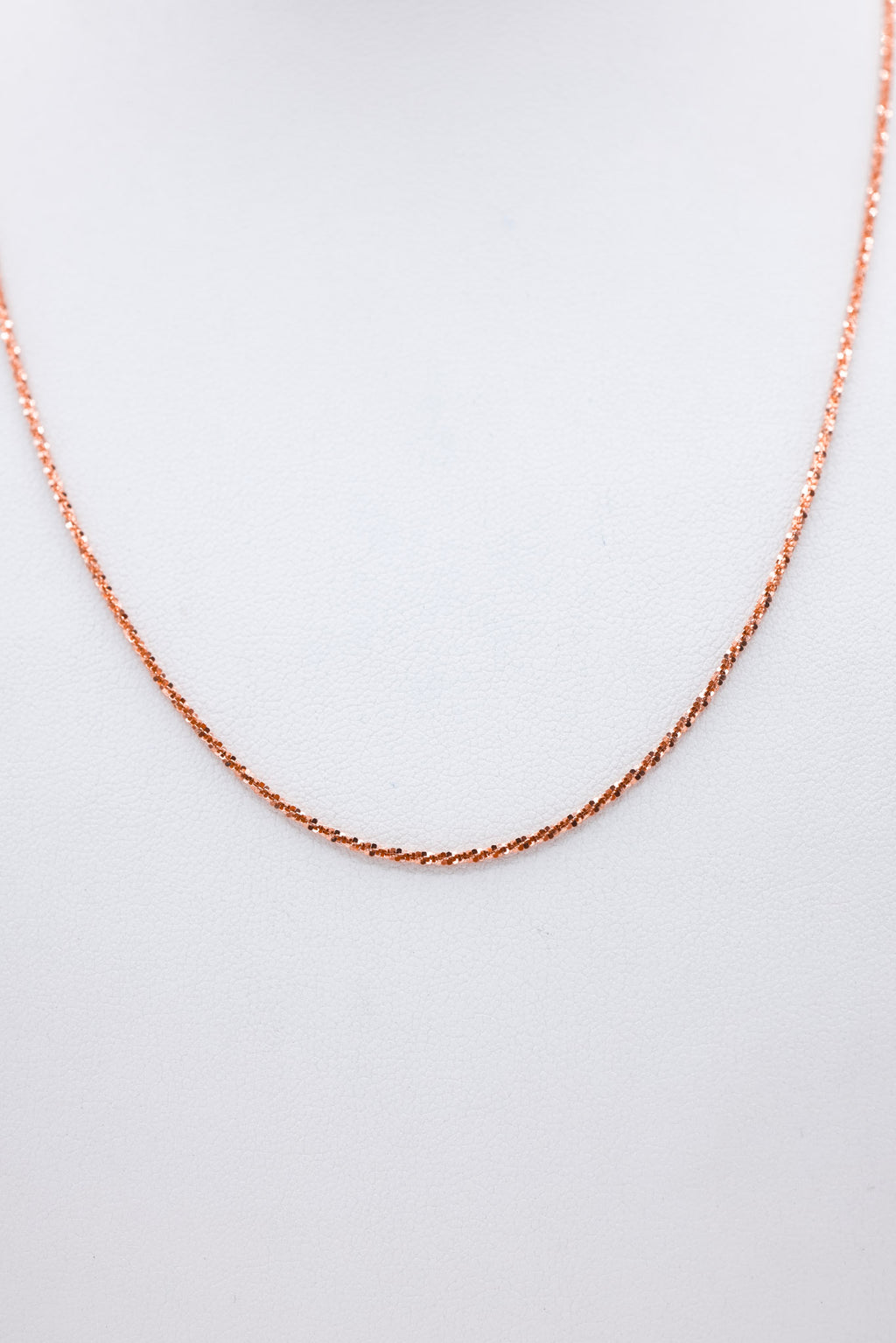 10K Rose Gold Moon Cut Rope Chain 24 Inches