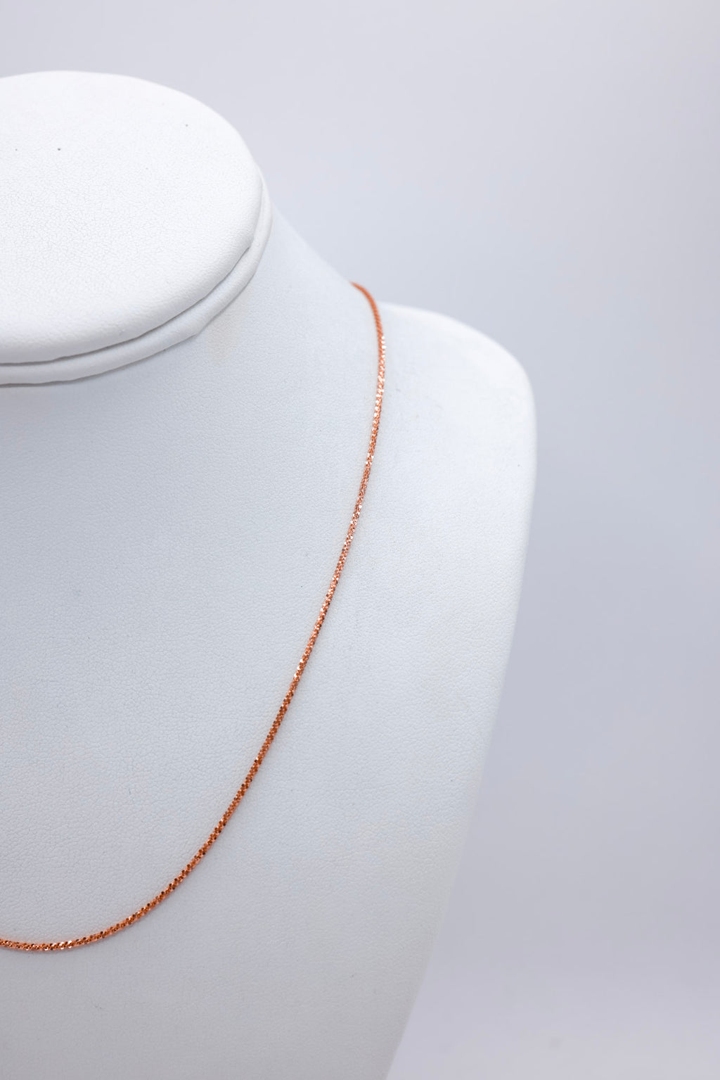 10K Rose Gold Moon Cut Rope Chain 20 Inches