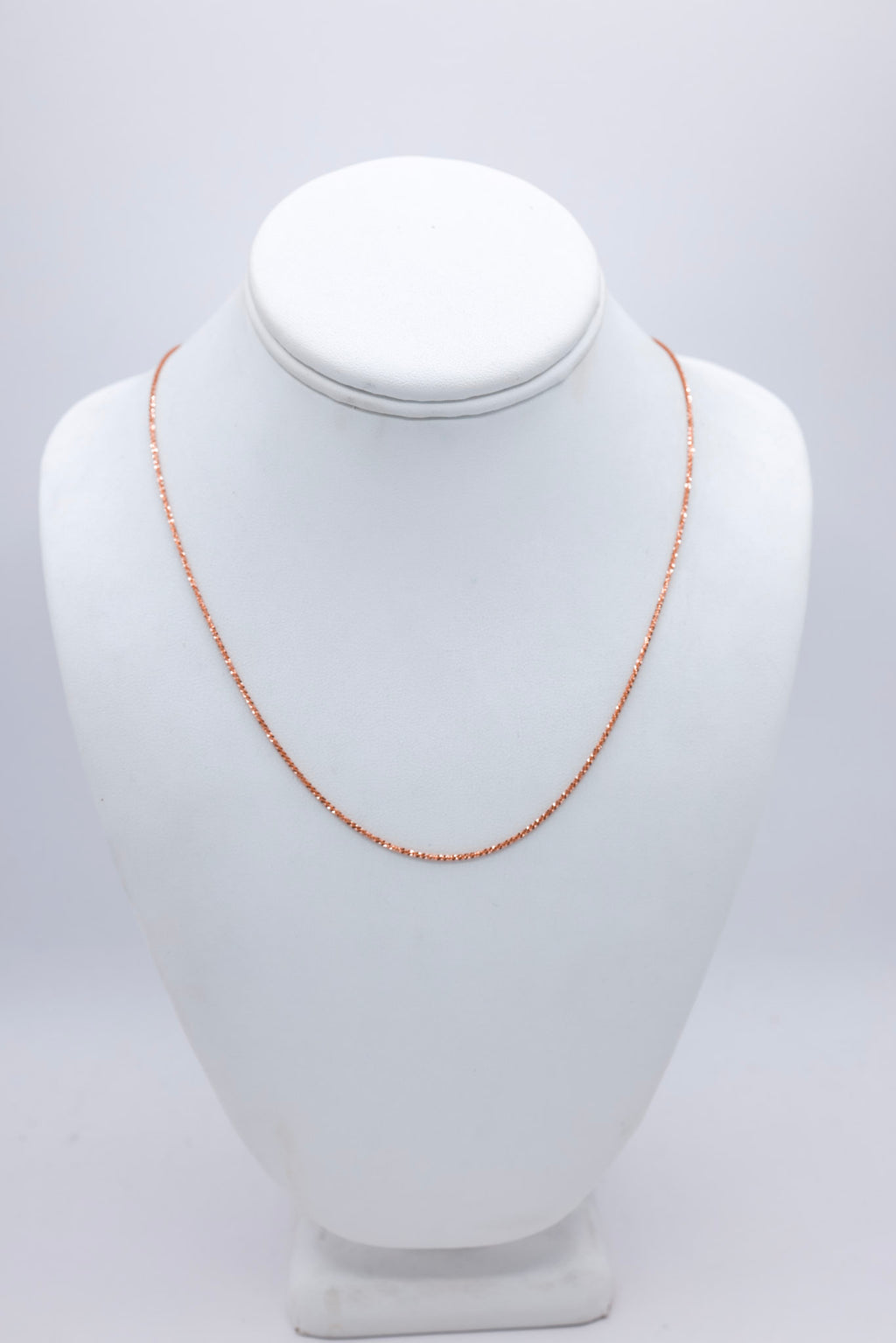 10K Rose Gold Moon Cut Rope Chain 20 Inches