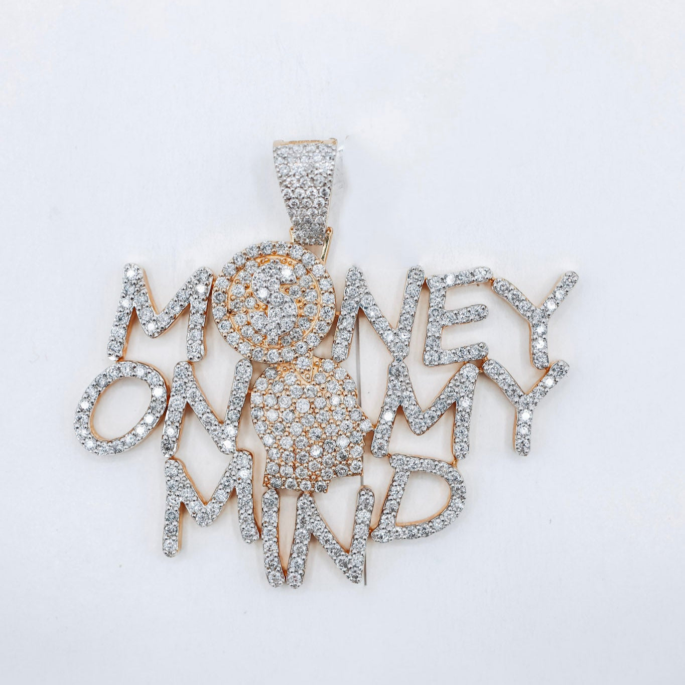 10K Money on my Mind 3.58CTW Diamond Charm