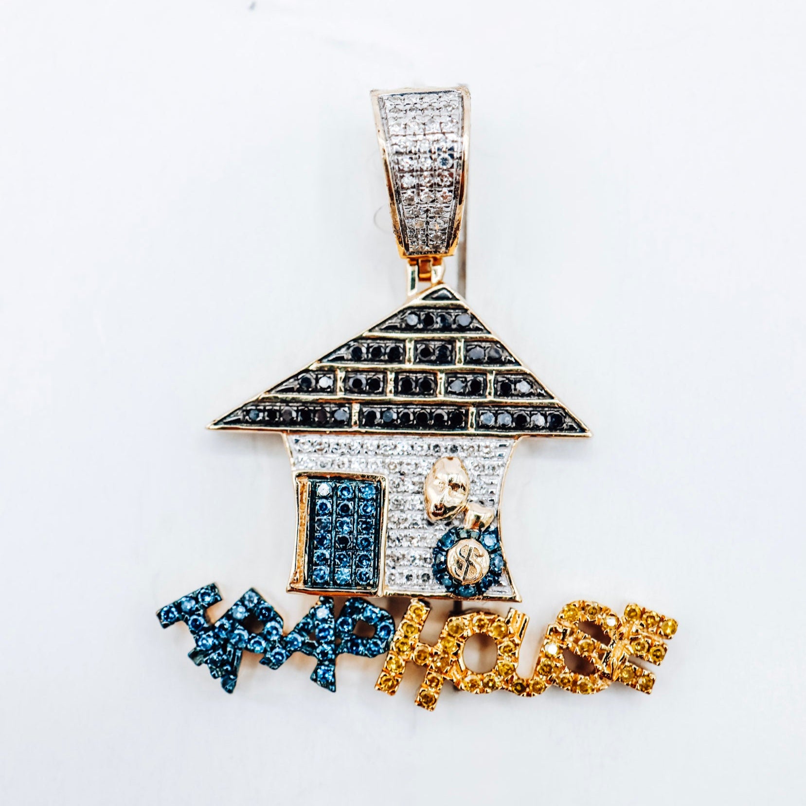 10K Trap House 0.78CTW Diamond Charm