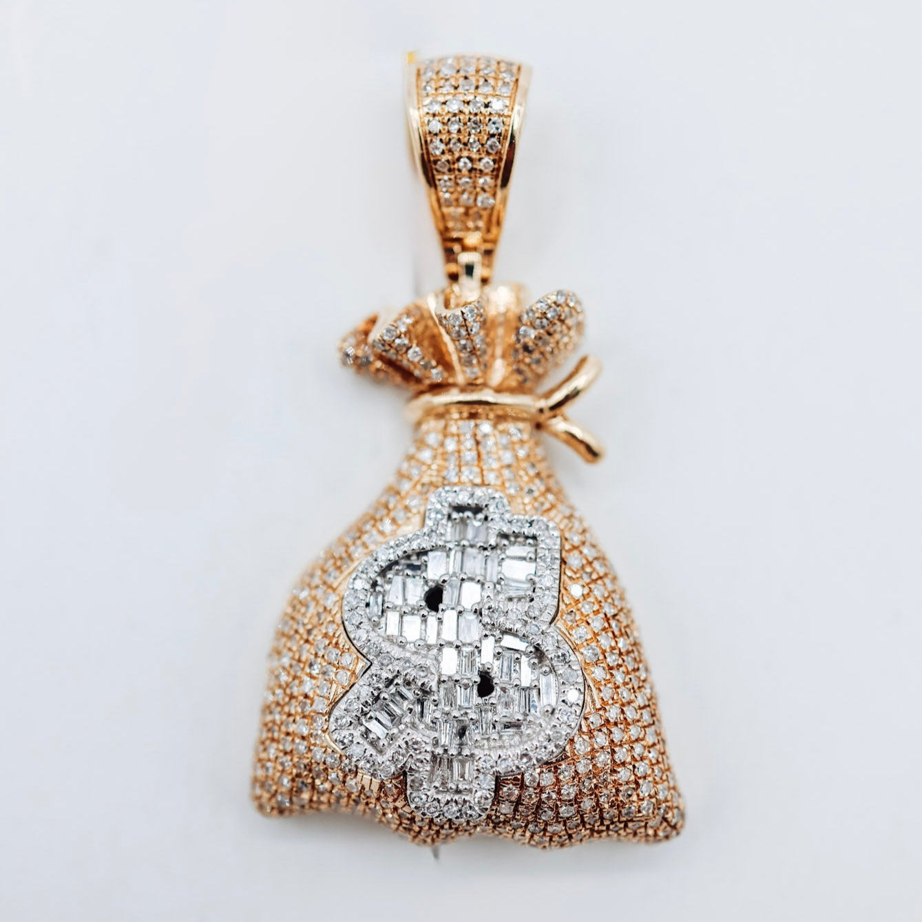 10K 1.87CTW Money Bag Diamond Charm