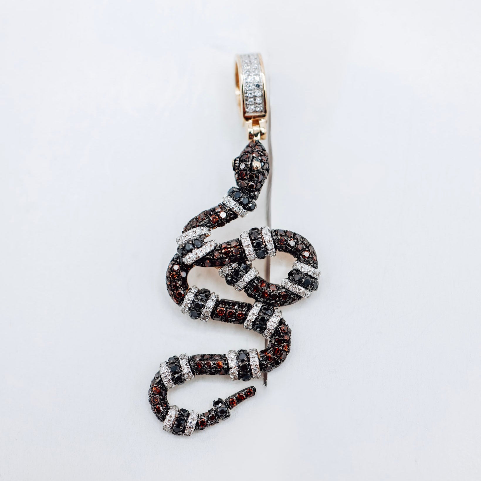 10K 1.48CTW Snake Diamond Charm