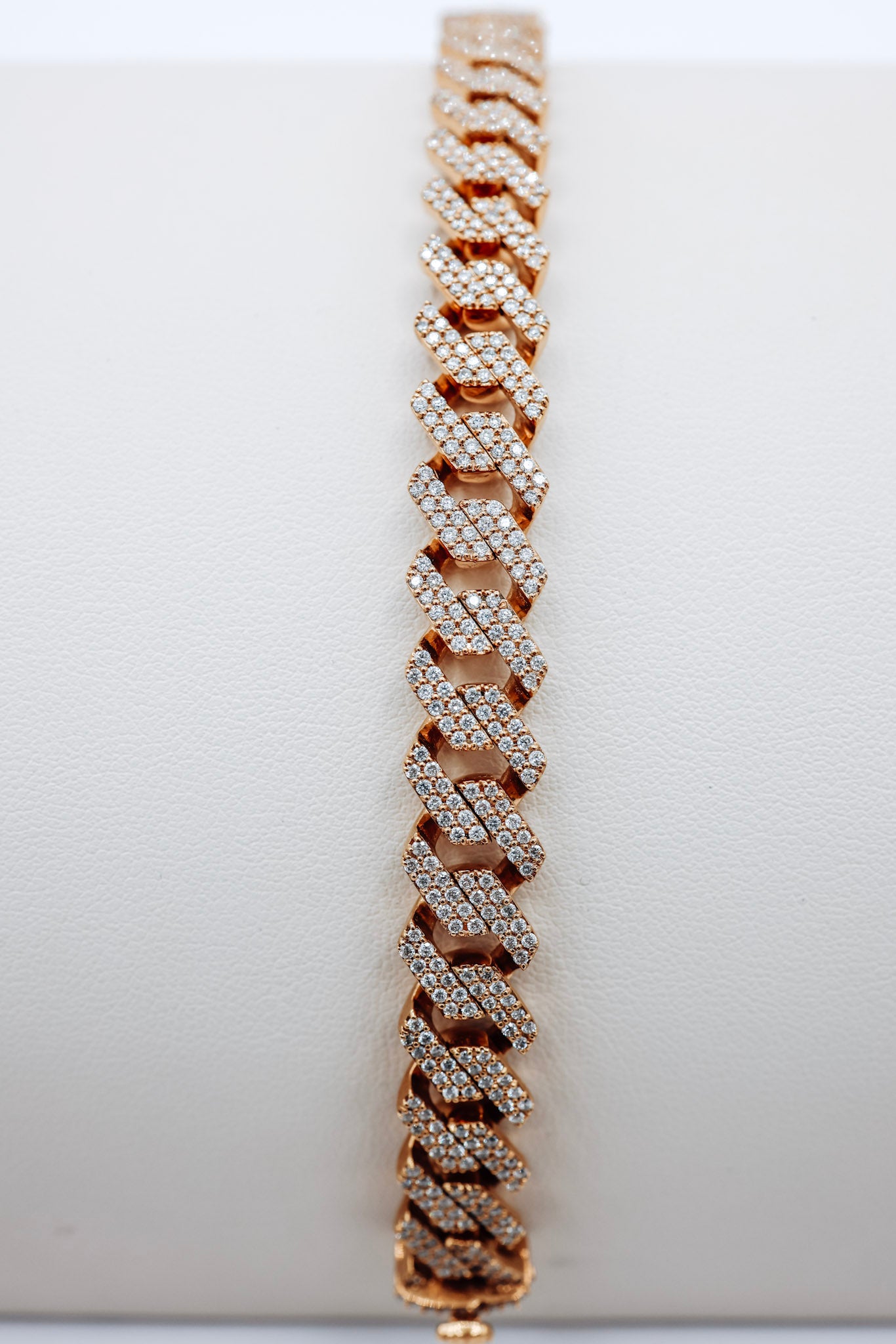 10K 4.04CTW Cuban Diamond Bracelet