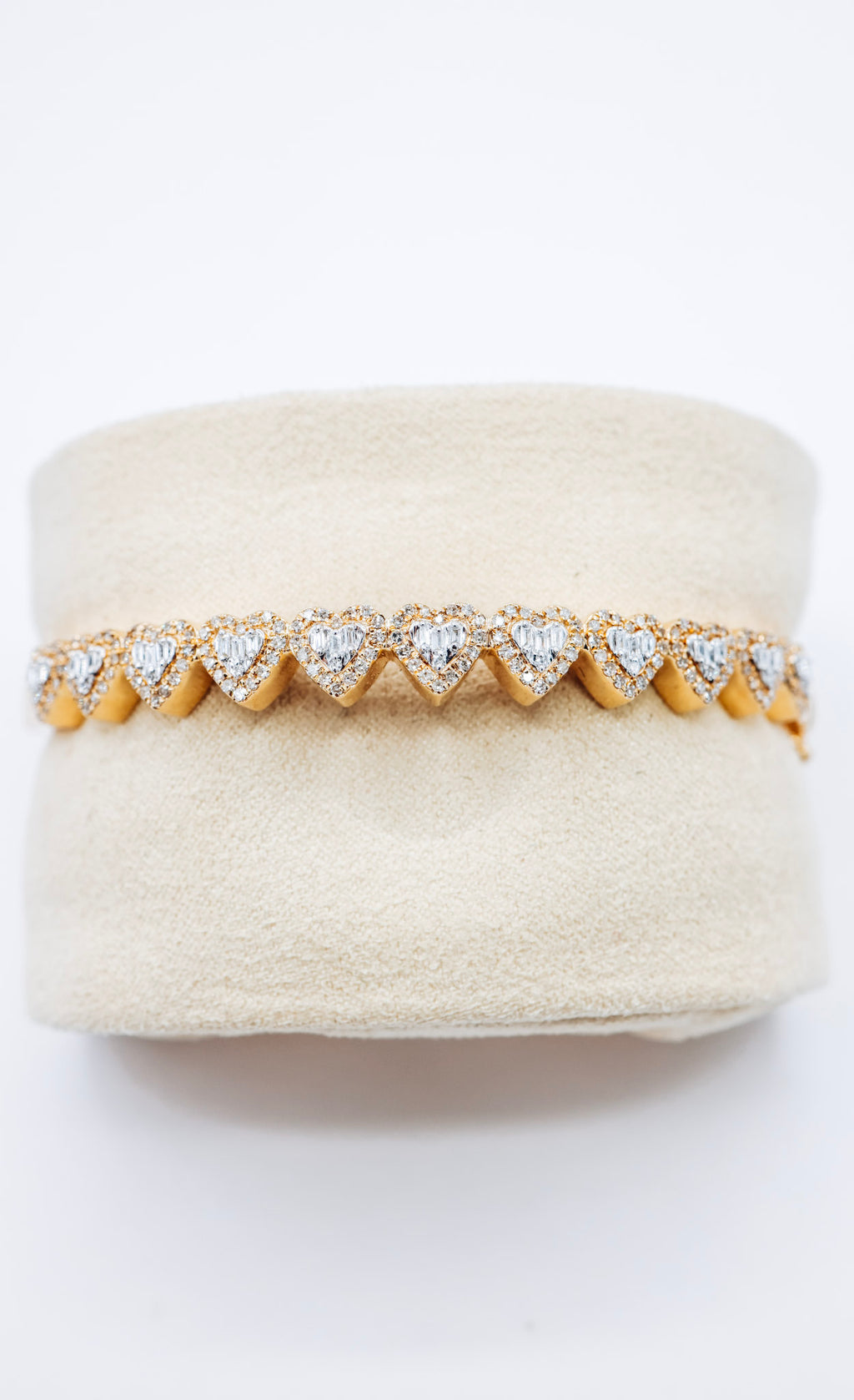 Multi Hearts 10K 0.85CTW Ladies Diamond Bangle